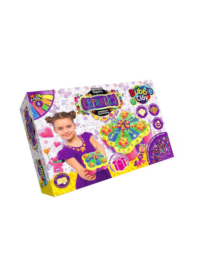 Набір креативної творчості "Скринька" SHBC-01-01U декор пластиліном Квітка Danko Toys (334142645)