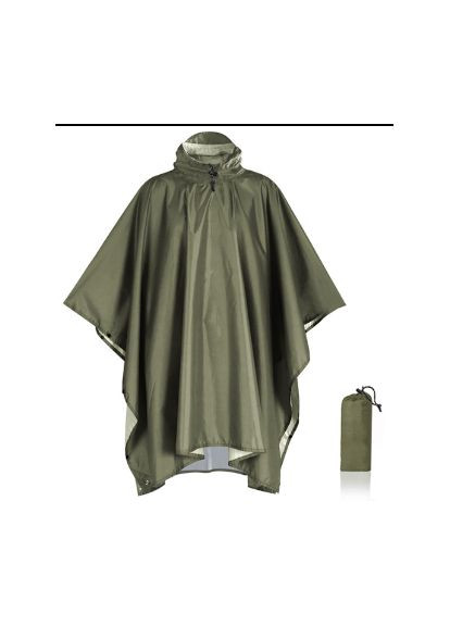 Тактичний дощовик пончо, Зелений / Плащ-намет водонепроникний / Накидка-плащ від дощу Tactic (301649762)