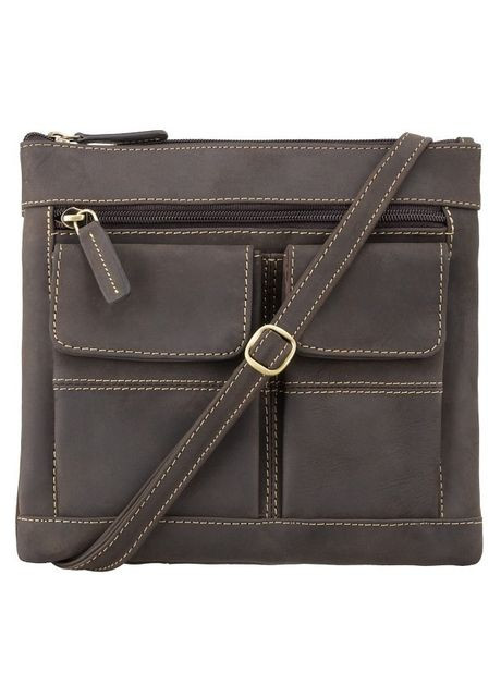 Тёмно-коричневая женская сумка из винтажной кожи 18608 OIL BRN Visconti (303830397)