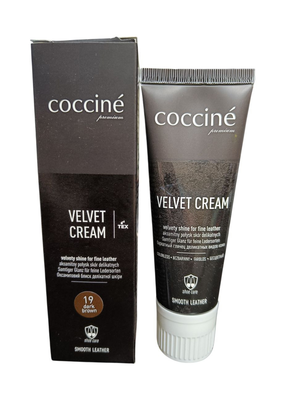 Крем VELVET CREAM для деликатных видов кожи темно-коричневый 19 75мл Coccine (369474210)