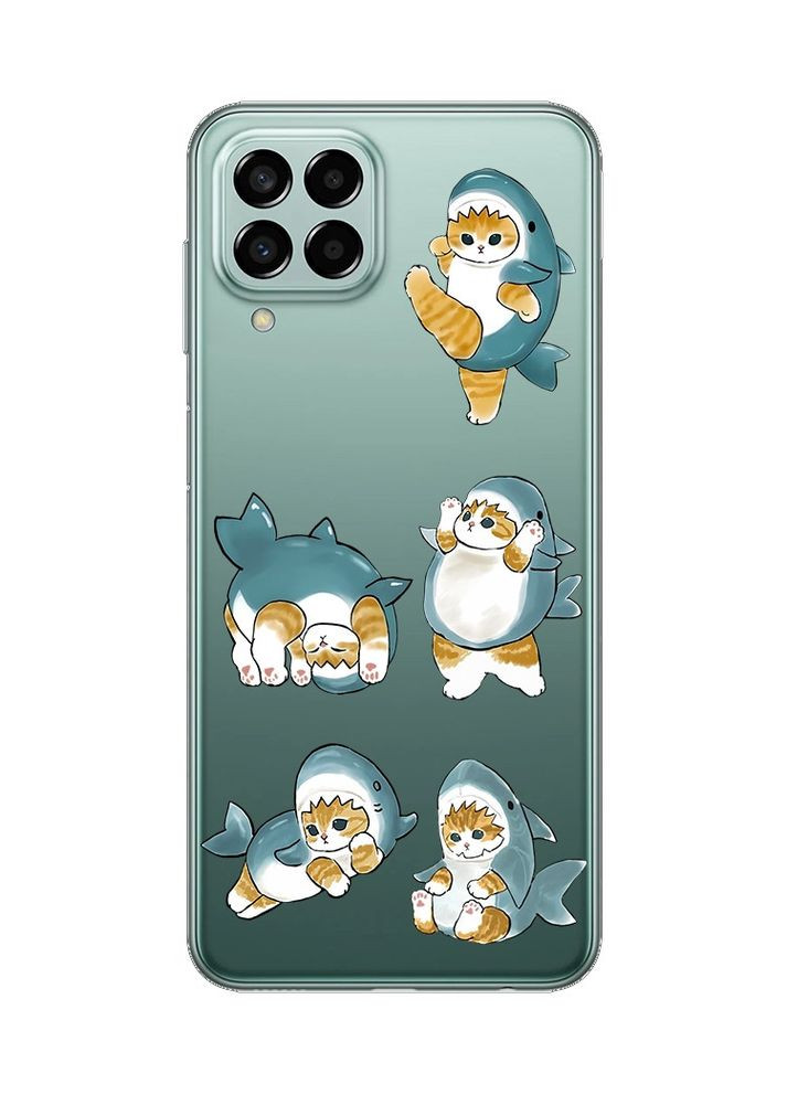 Прозорий чохол на Samsung Galaxy M33 5G:: Котики акули (принт 381) Creative (355394294)