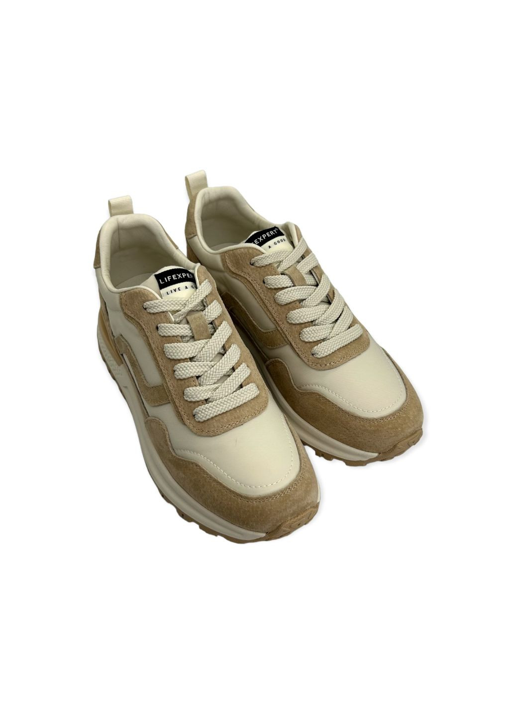 Світло-бежеві кросівки (р) текстиль/замша 0-1-1-obj-b-1-771 Lifexpert