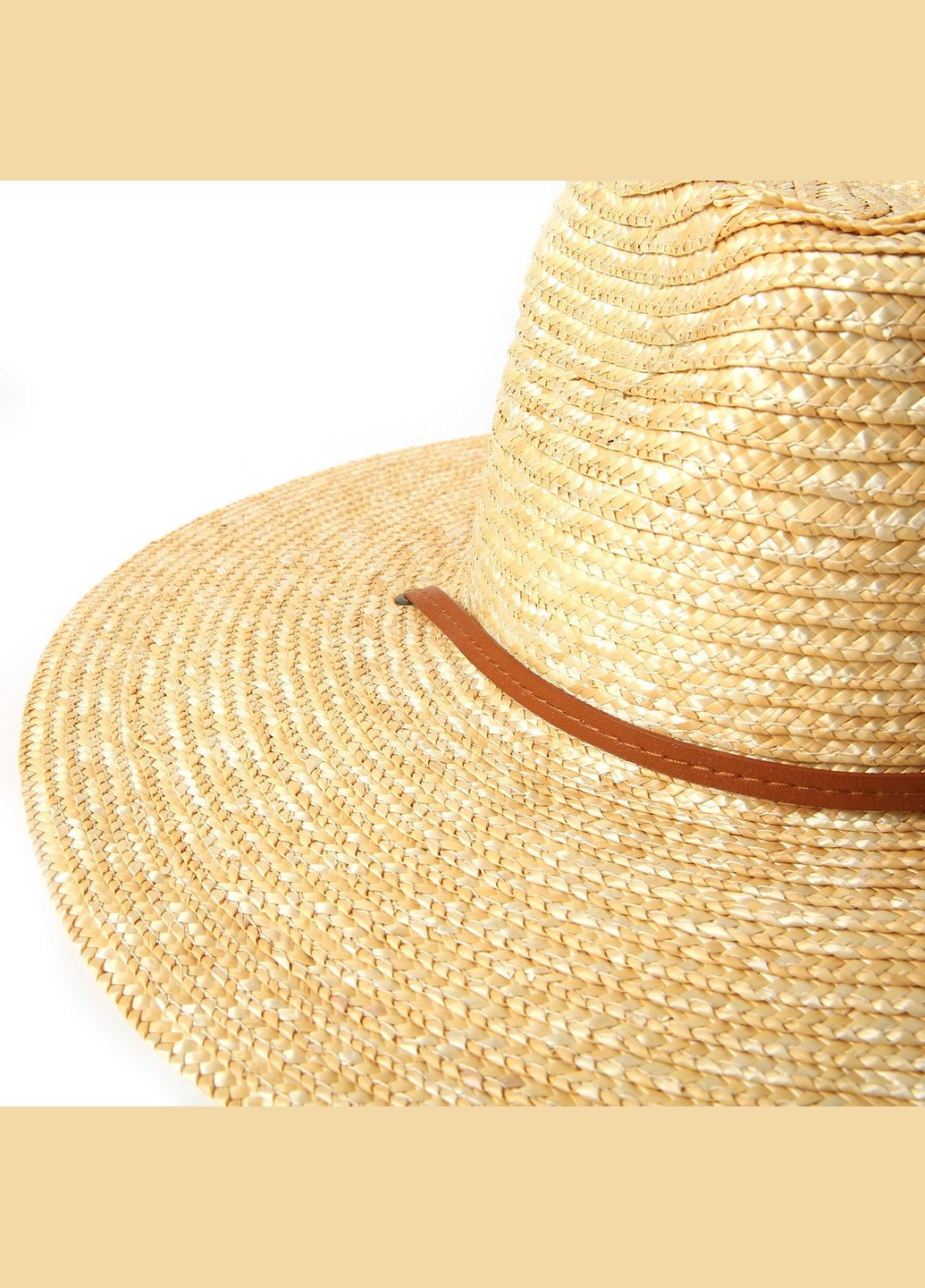 Шляпа федора мужская солома бежевая MADELINE 844-187 LuckyLOOK 844-187м (289478393)
