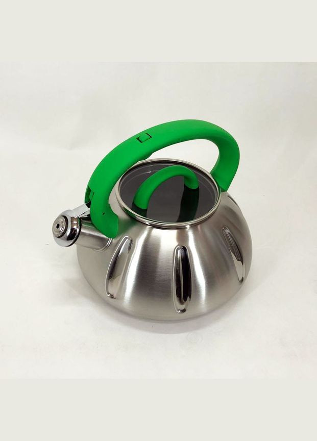 Чайник з нержавіючої сталі з пискавкою UN-5303 3 л, Кухонний чайник зі свистком OU-580 на плиту Unique (349822294)