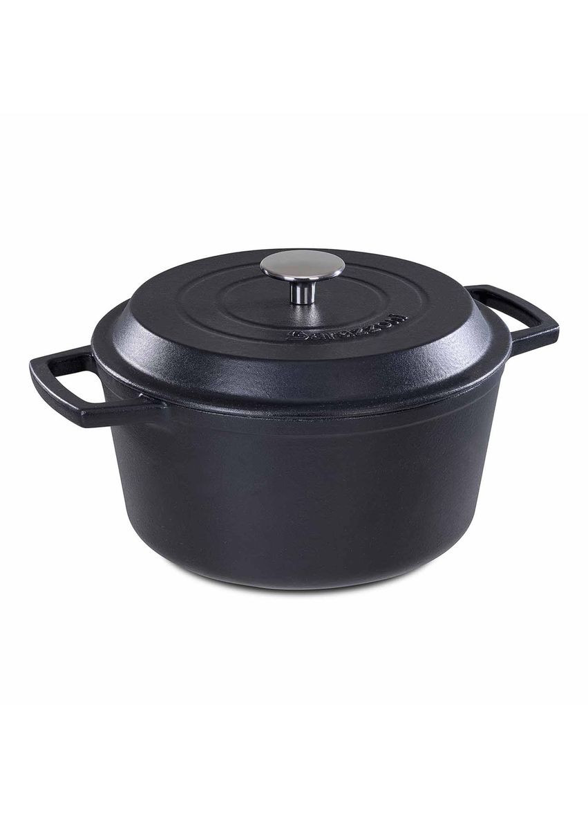 Кастрюля с крышкой Ghisa 80300202085 20 см 2.5 л черная Barazzoni (349223915)