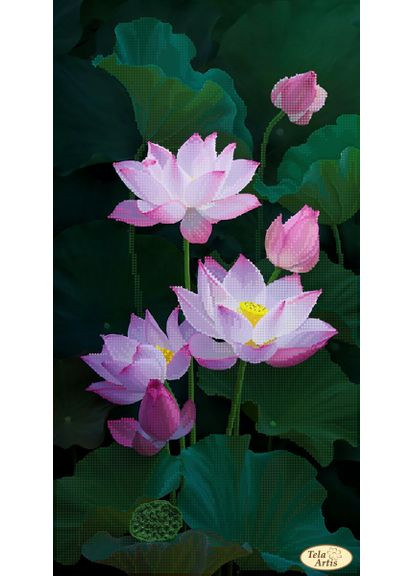 НАБІР ARHIBIS ТК-086 Просвітлений розум, набір для вишивання бісером картини з лотосами Tela Artis (369666187)