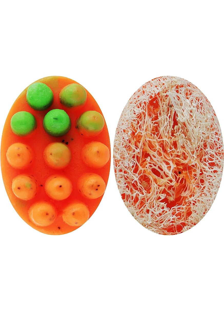 Масажне мило-скраб з люфою "Диня" 120g (1346751-11298257) Top Beauty (368662112)