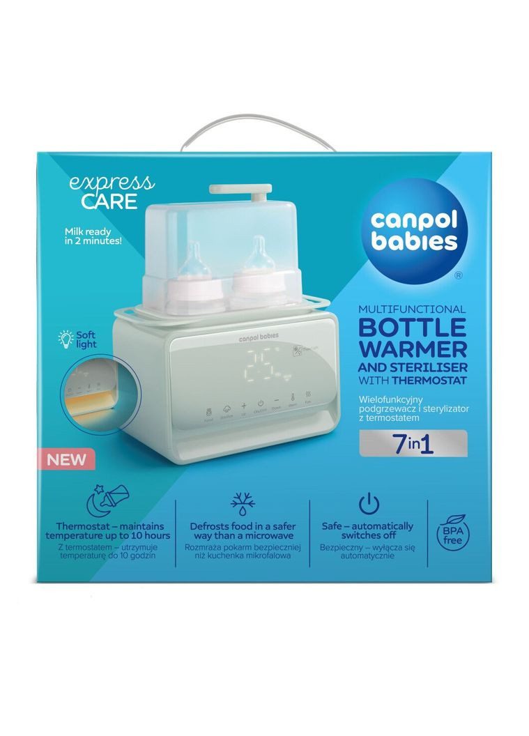 Подогреватель и стерилизатор 7в1 с терморегулятором и подсветкой () Canpol Babies 12/218 (336330095)