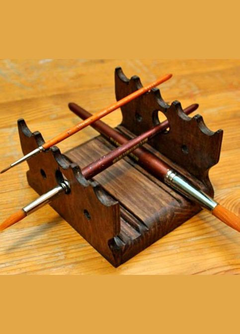 Органайзер для кистей из дерева Побламент капучино (КСТ-002209) No Brand (328911043)