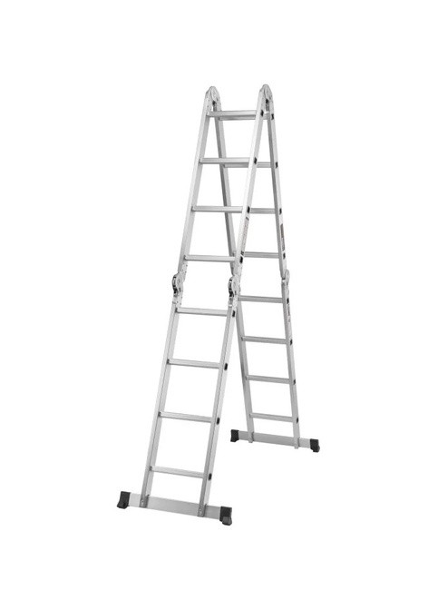 Алюминиевая лестница-трансформер STANDARD (4х3 ступени) двусторонняя расставная (20133) Ladder (295036384)
