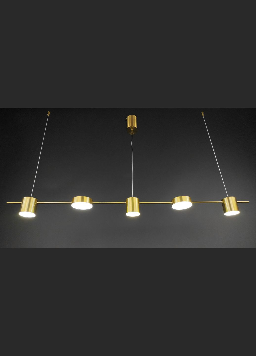 Люстра світлодіодна підвісна LED світильник для квартири на стелю лед 27715 Латунь 25-130х10х120 см. Sunnysky (364495416)