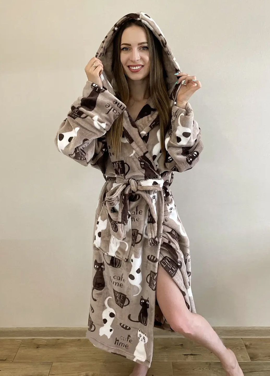 Халат жіночий з мікрофібри, розмір M 46-48 Vishnya (322034839)