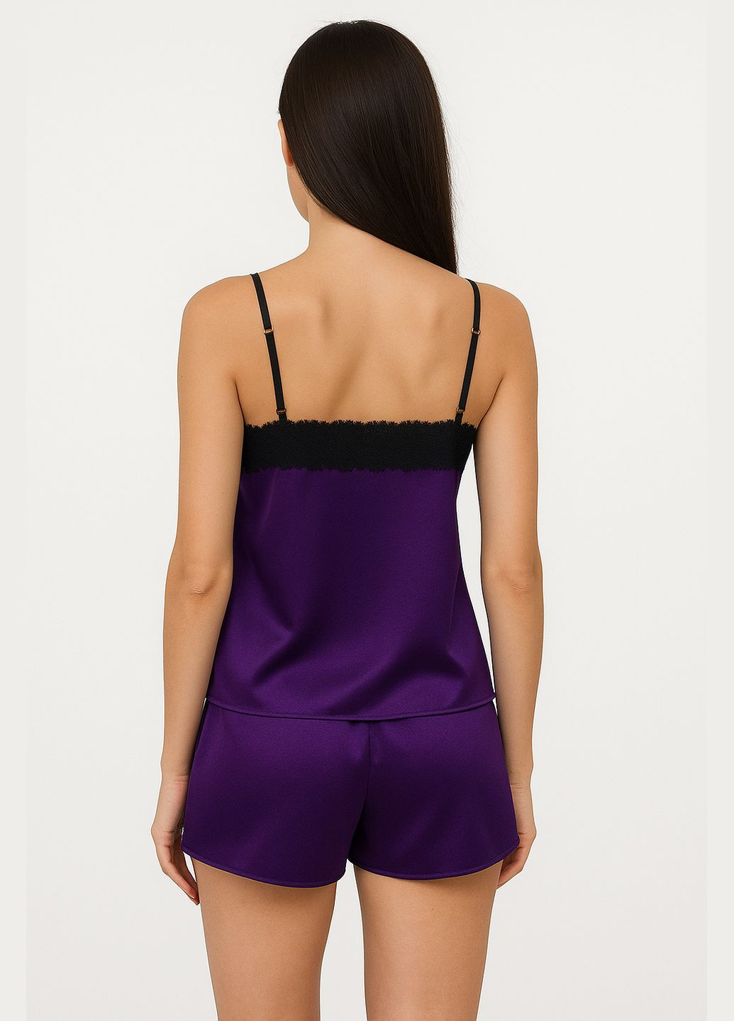 Фиолетовая женская пижама атлас фиолетовая Modashoping