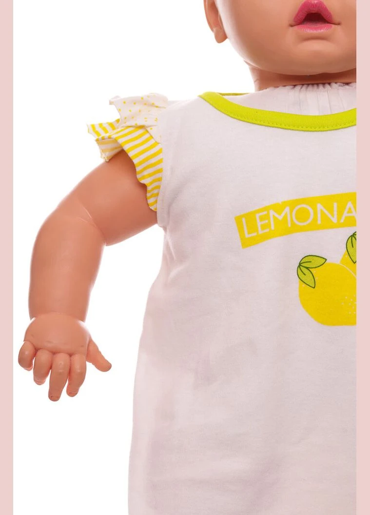 Боди платье с коротким рукавом для девочки Лимон интерлок MiniPapi см (31441) BABYKROHA (297199750)