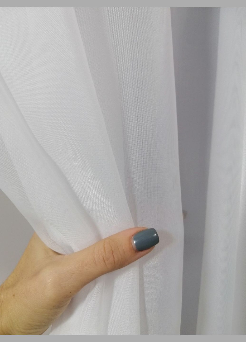 Тюль вуаль шифон білий з пришитою тесьмою 300*250 см No Brand Тюль вуаль шифон (331899522)