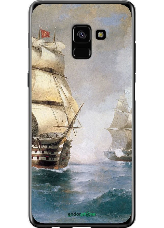 Чехол на Samsung Galaxy A8 Plus 2018 A730F Айвазовский. Корабли "160t-1345-70447" Endorphone (387711875)