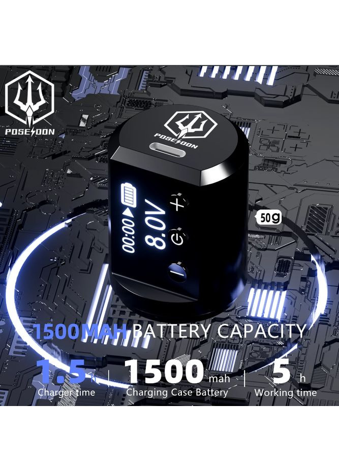 Суперкомплекс набір для тату майстра, машинку для тату TU25 + картриджі + фарби + сумка POSEIDON (369936544)