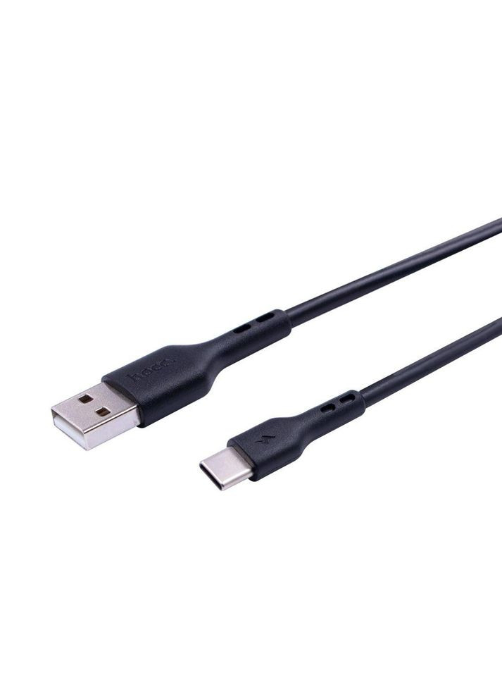 Кабель USB DU26 Long 8mm Plug Type-C 3A 1m Чорний Hoco (317631348)