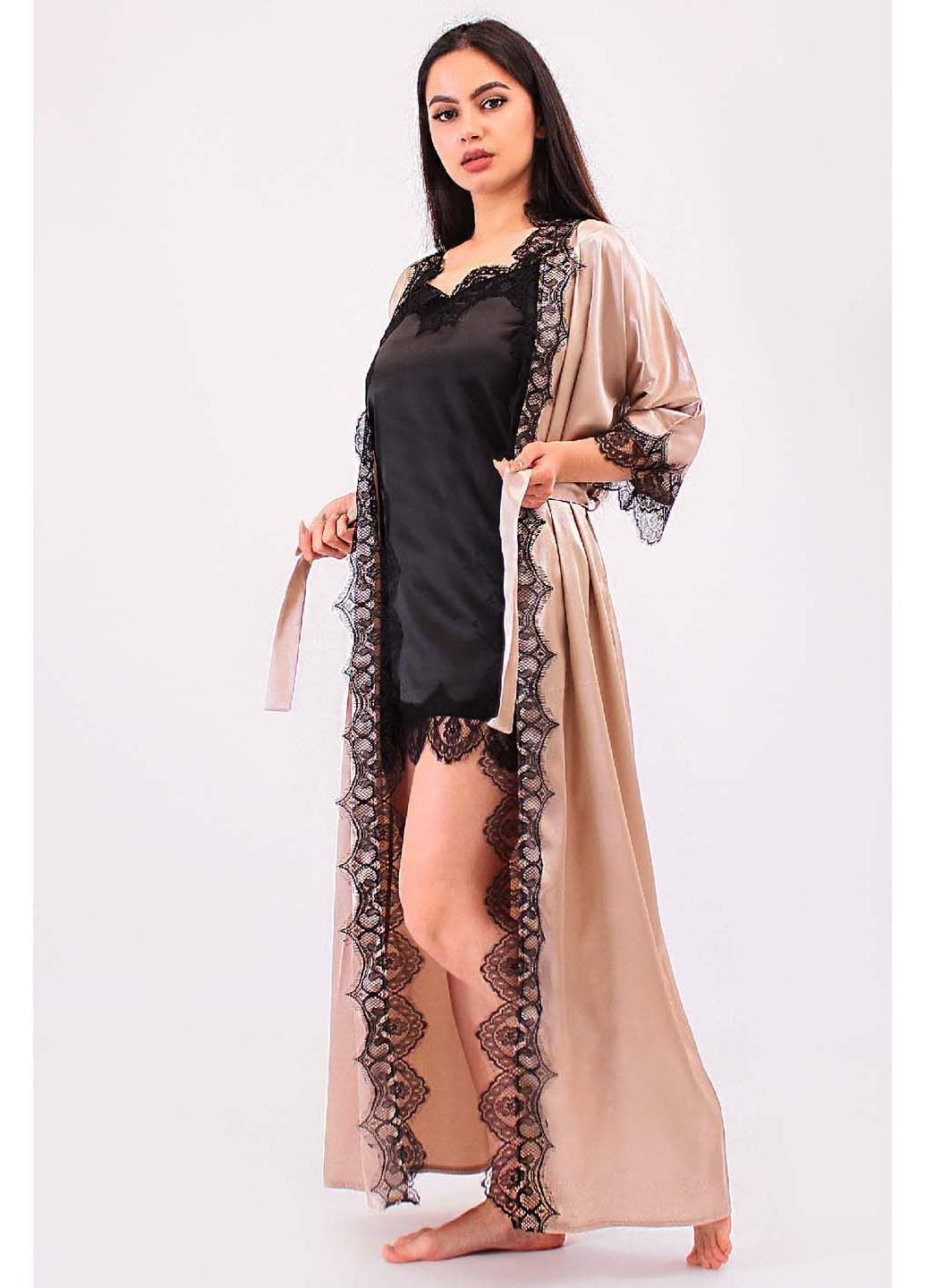 Комплект пеньюар та халат Ghazel (319821053)