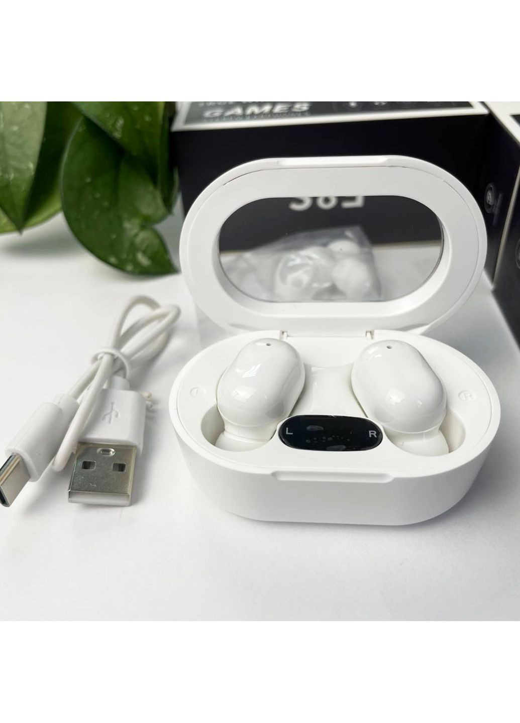 Бездротові навушники білі вакуумні навушники з сенсорним керуванням для музики та розмов TWS Air Dot (372460328)