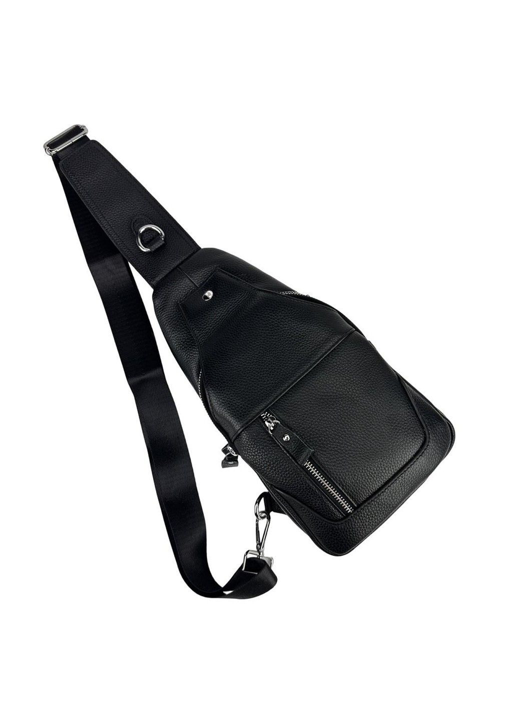 Кожаный черный слинг через плечо A25F-6809-1A Tiding Bag (315688298)