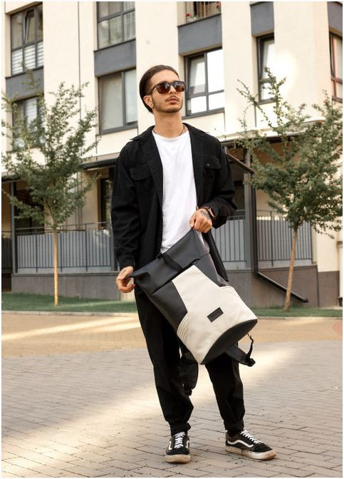 Рюкзак ролл унисекс RollTop KQN черно-серый (R-24320130m-VS) Sambag (302450216)