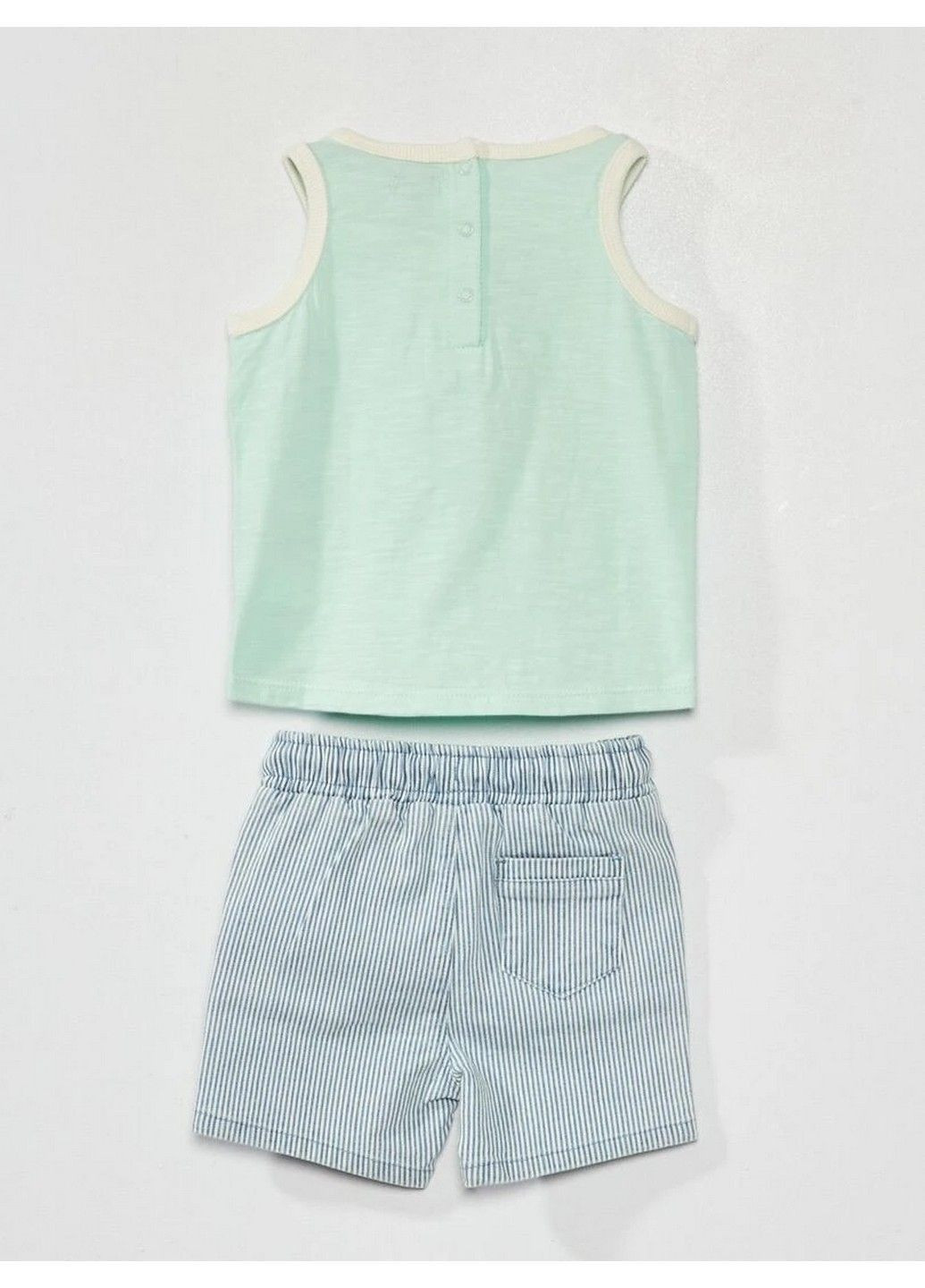 Бирюзовый летний комплект (футболка, шорты) Kiabi