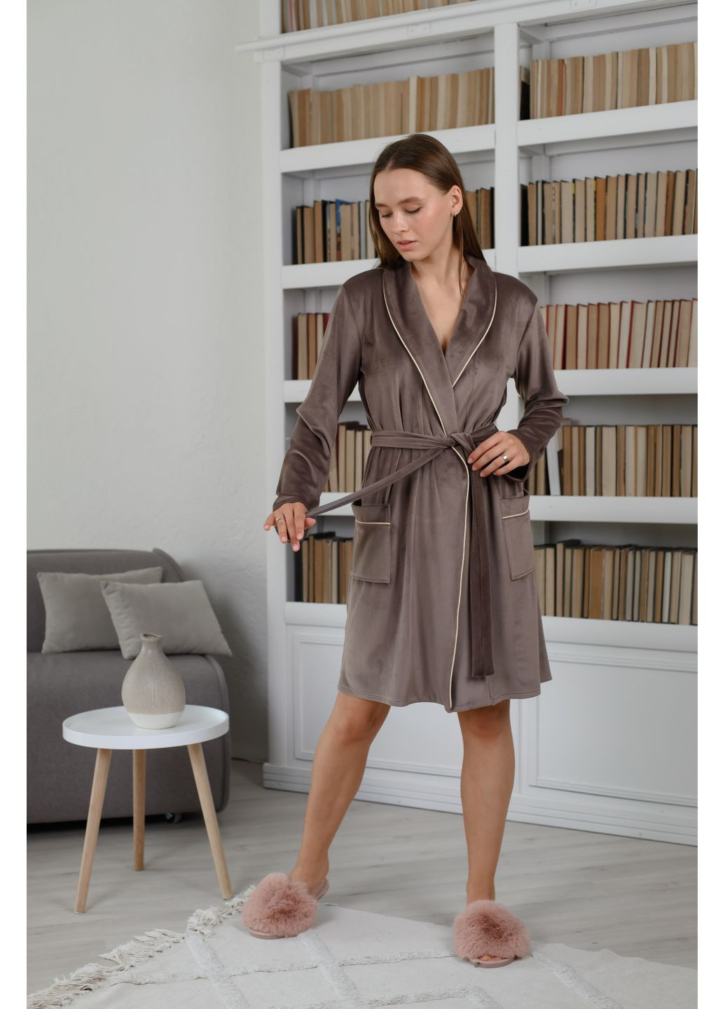Женский велюровый халат N.EL. (358205163)