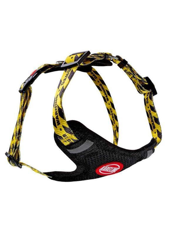 WARNING - Шлея нейлонова анатомічна з візерунком та нагрудником для собак - 1,5 см / 32-48х40-50 см Kareline (364819943)
