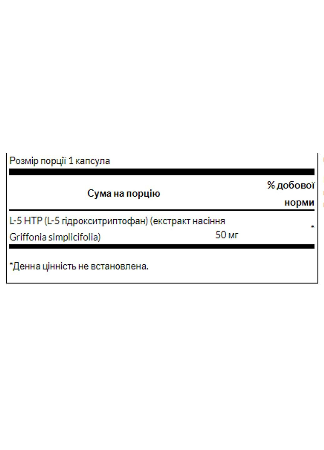 5-HTP, 50 мг, 60 капсул Swanson (354180611)
