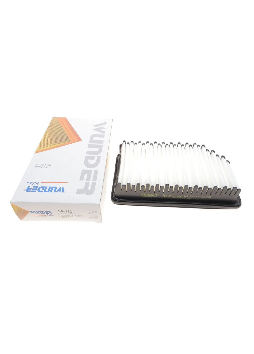 Фільтр повітряний Hyundai Accent 1.4/1.6 10-/Kia Rio III 1.1-1.6 11 WH 982 UA63 Wunder Filter (381476934)