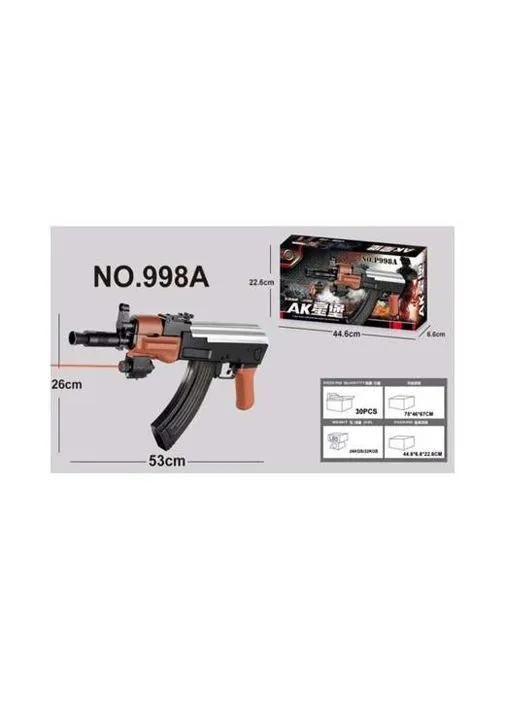 Игрушечный автомат AK NO,998A с лазерным прицелом и световыми эффектами, стреляющий шариками для детей Generic (402874747)