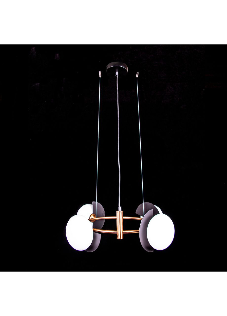 Подвесная люстра лофт на 4 лампочки P1960/4/BRO+BK No Brand (352229613)