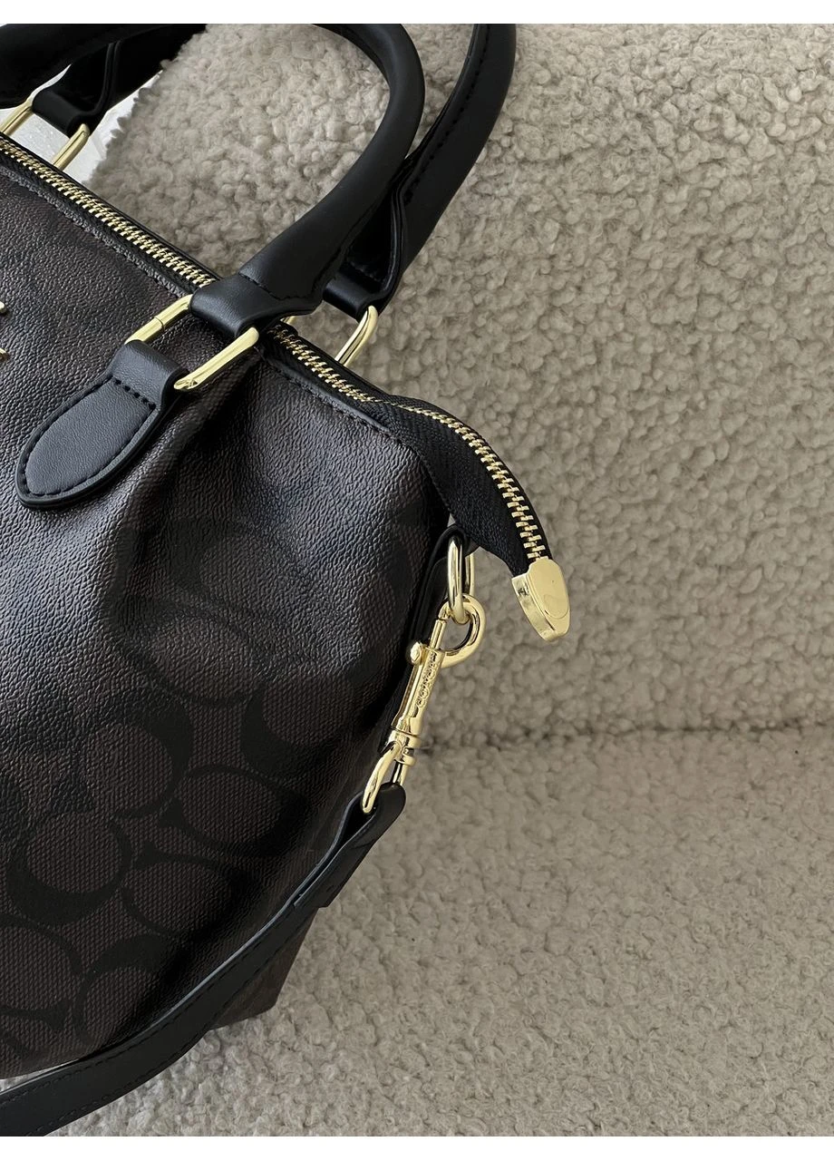 Жіноча сумка Georgia Satchel Bag коричневий через плече No Brand (383974992)