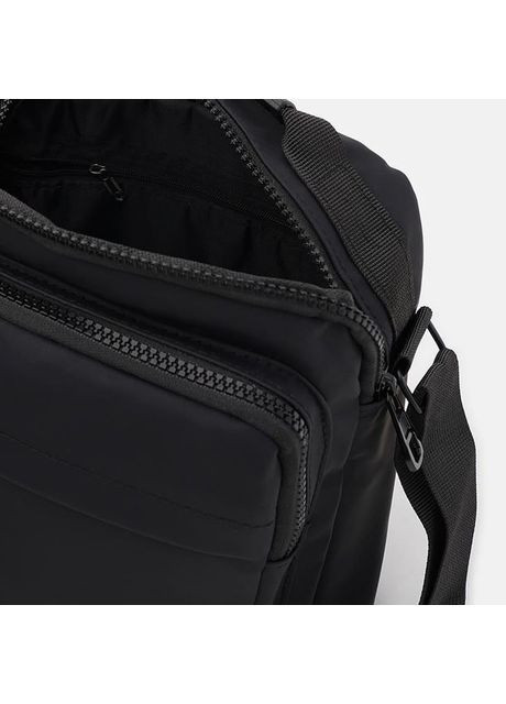 Сумка планшет через плече текстильна чоловіча для документів та для телефону маленька Чорний 40239 Monsen (361348714)