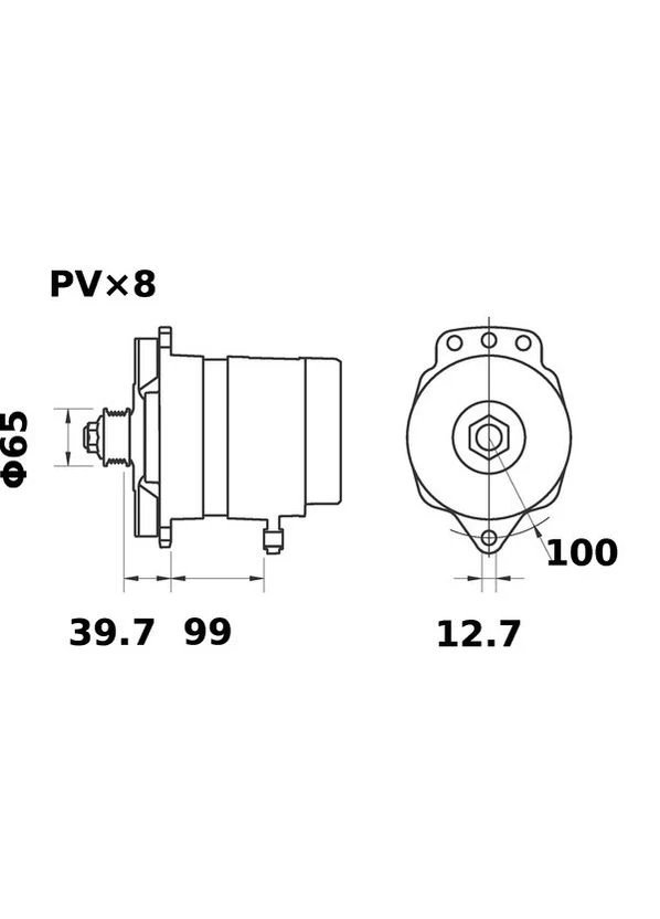 Генератор ГЕНЕРАТОР 14V 220A /ISKRA SI MH AAT3313 Mahle (386941729)