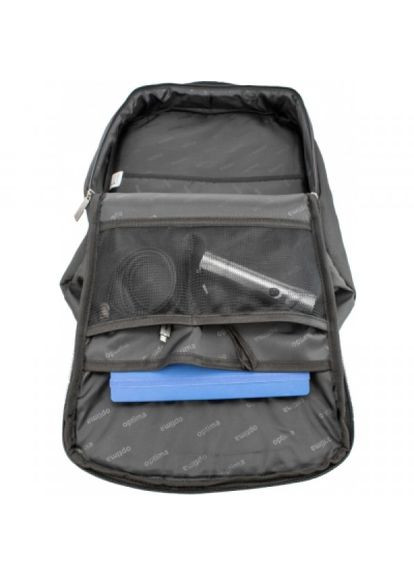 Рюкзак Optima 19.5" techno унісекс 0.7 кг 26-35 л чорний (268145565)