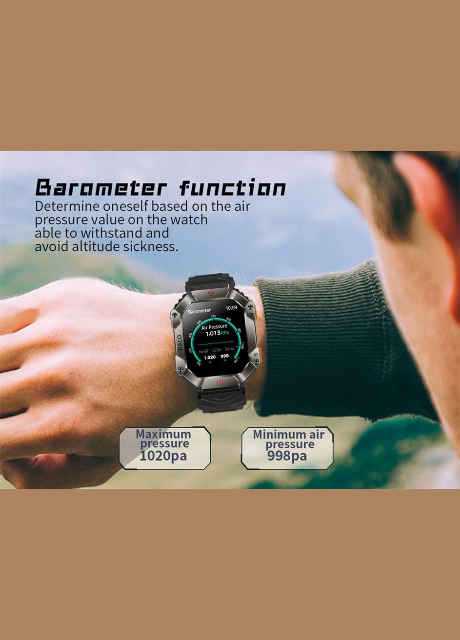 Смарт-годинник чоловічий спортивний з компасом, батарея 650mAh Lige (302310551)