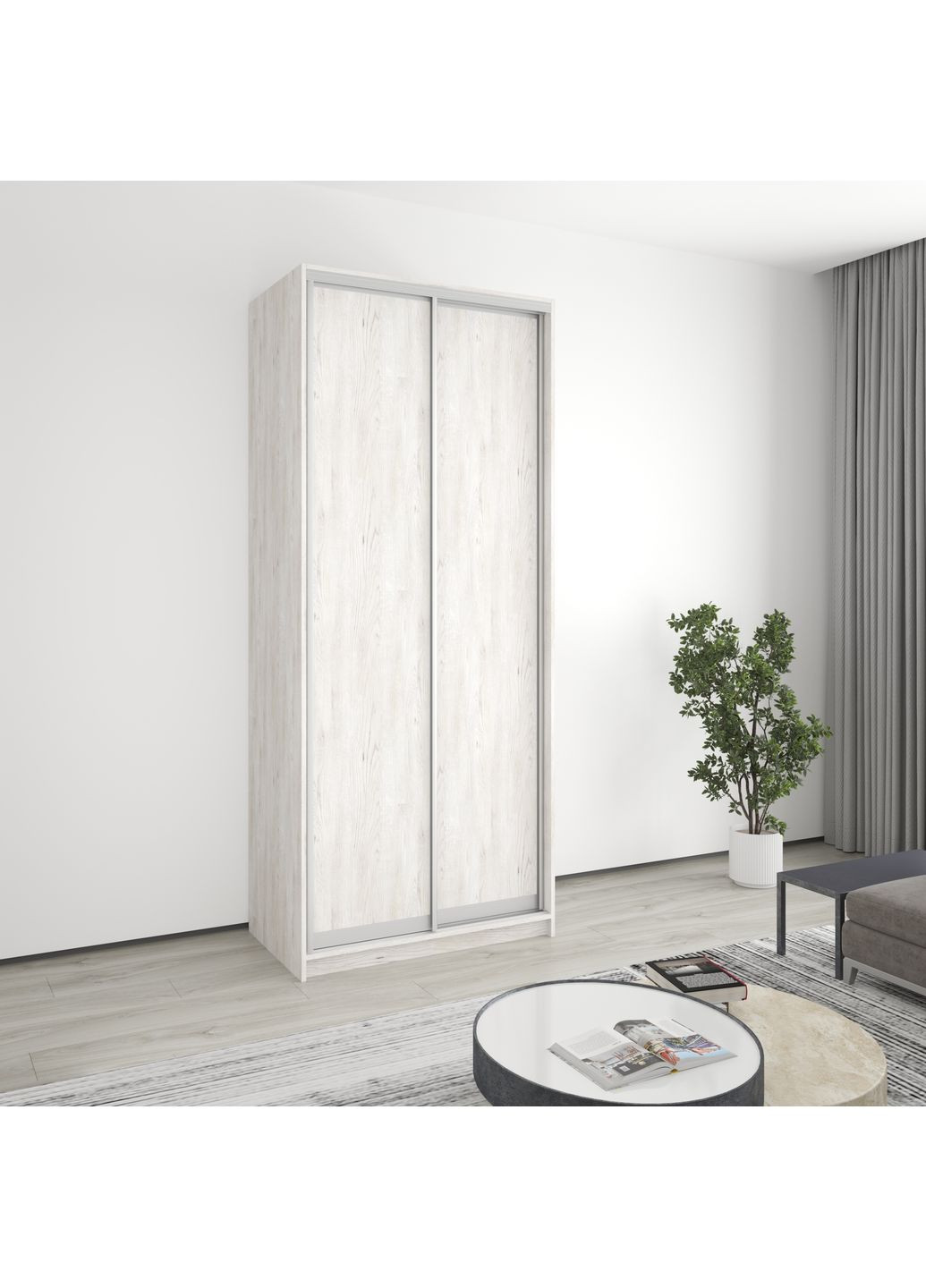 Шкаф-купе двухдверный Стандарт AL 2ДСП 100x60x240 см (MBS-3645) MebelStar (359449288)