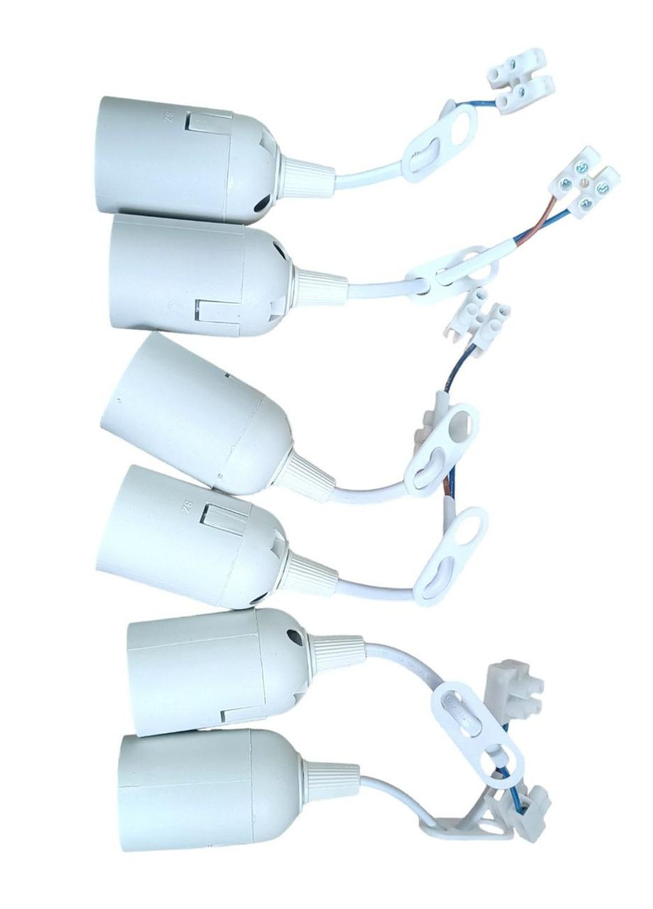 LED лампа E27 A60 15W теплий білий (3000 K) 6 шт з комплектом патронів No Brand (300657505)