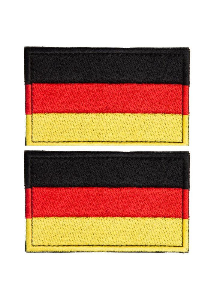 Набір шевронів 2 шт на липучці Прапор Німеччини 5х8 см ФРН вишитий патч нашивка шеврон Німеччина IDEIA (275870211)