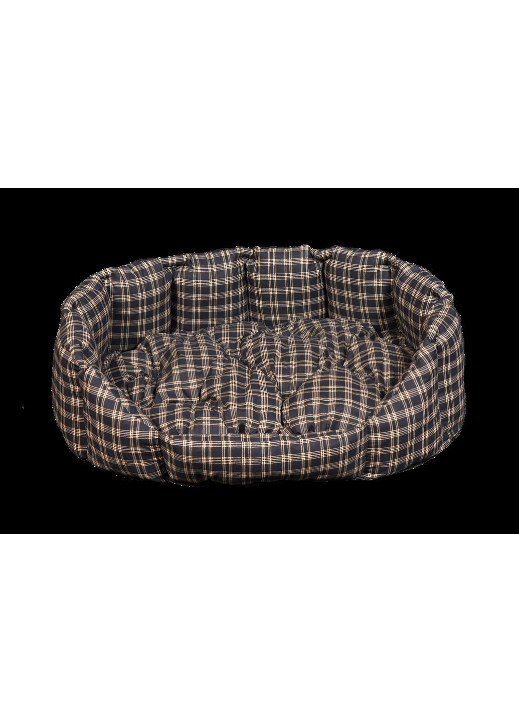 Лежак (лежанка) для котів та собак "Лорд" Коричневий у клітку Мур-Мяу (353690723)
