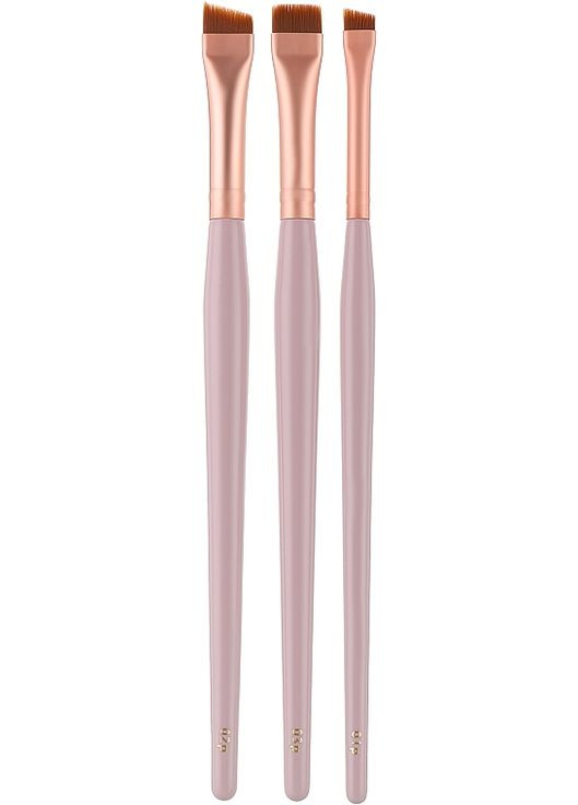 Набір пензликів для фарбування брів, світло-рожевий, 3 шт. Magic Brow Brushes 3шт (1159544-27234539) ZOLA (368650678)