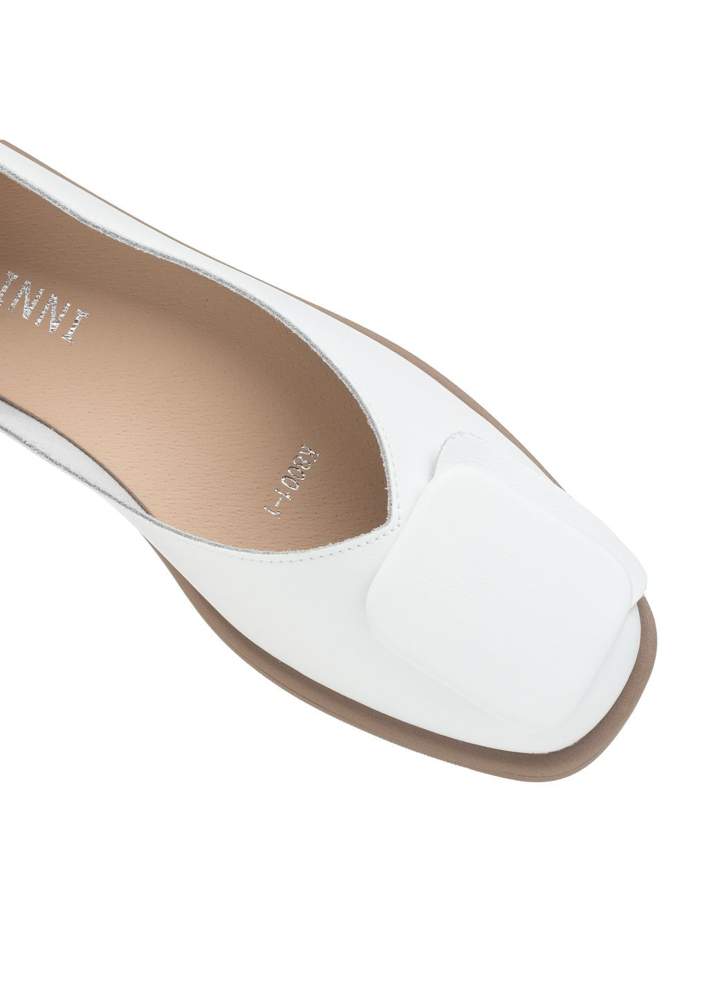 Жіночі балетки (2715тв) FARINNI | білі натуральна шкіра (331613128)