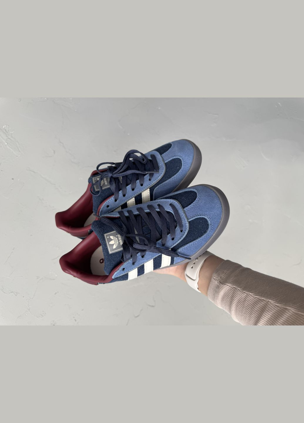 Синій Осінні кросівки чоловічі adidas gazelle blue | адідас газель сині No Brand