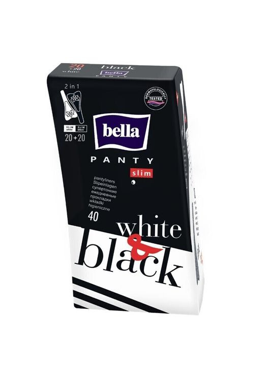 Прокладки щоденні Panty Slim Black&White, 40 шт. Bella BE-022-TN40-001 (328231556)