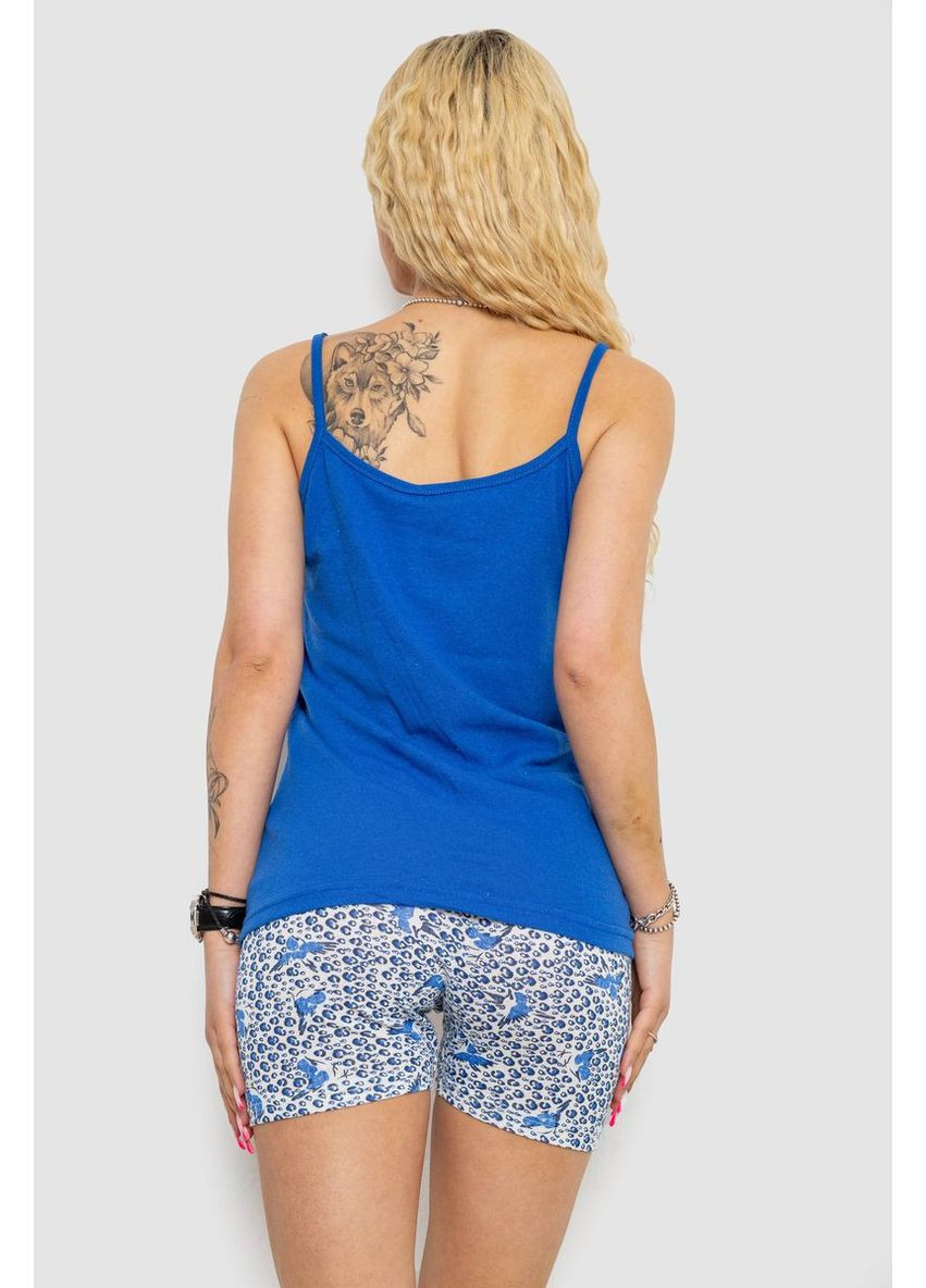 Синя всесезон жіноча піжама з принтом, колір синій, 238r3145 Fashion