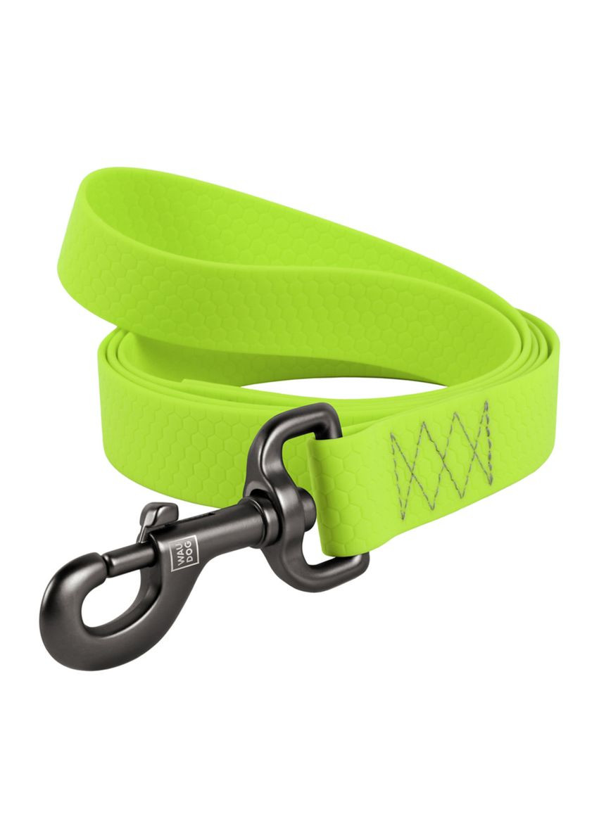 Повідець для собак водостійкий Waterproof Ш 20 мм Д 122 см Салатовий WAUDOG (279569828)