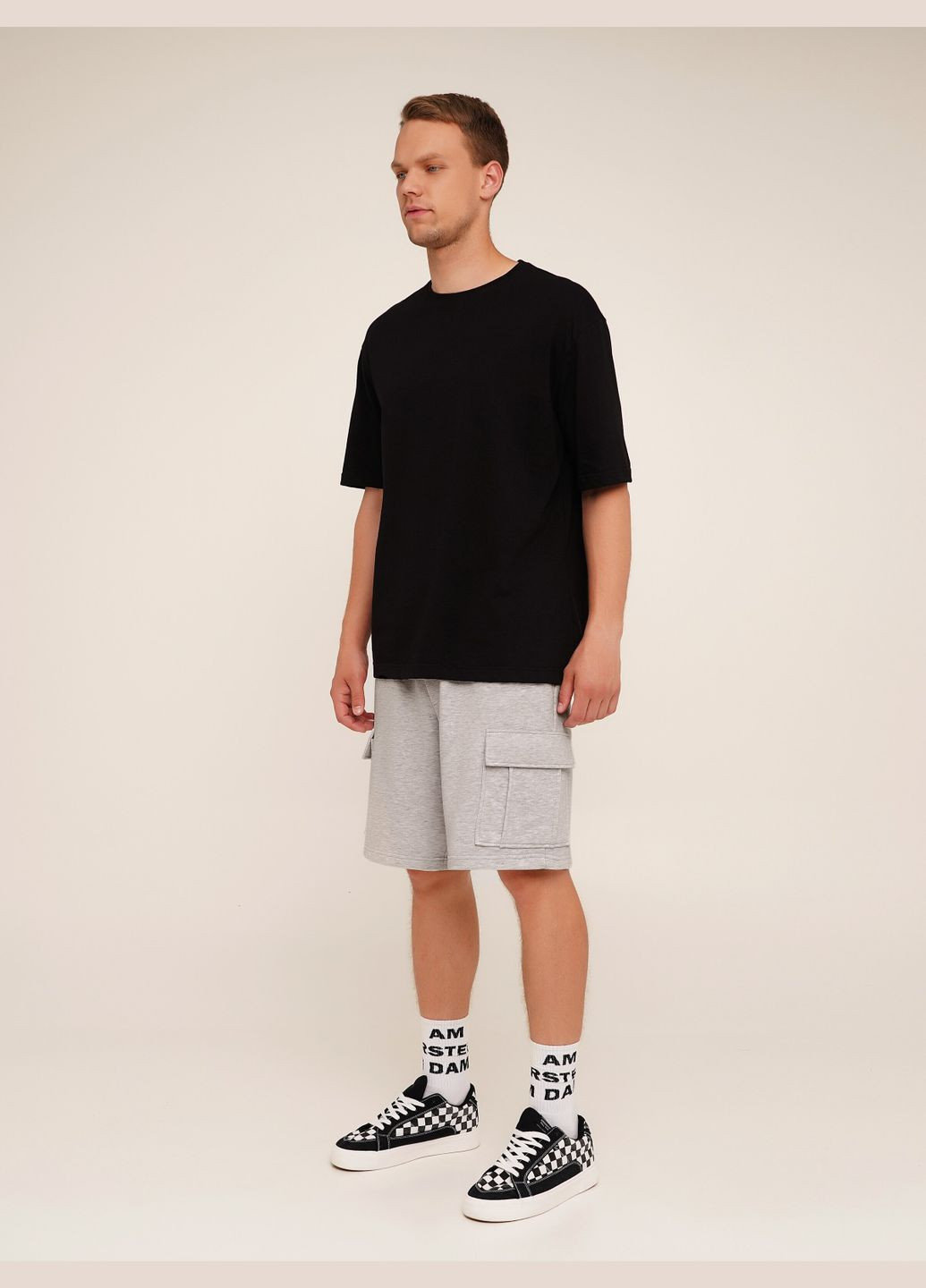 Шорты трикотажные однотонные мужские MBC02331 Серый shop (2000990655264) LAWA Шорти трикотажні (329201594)