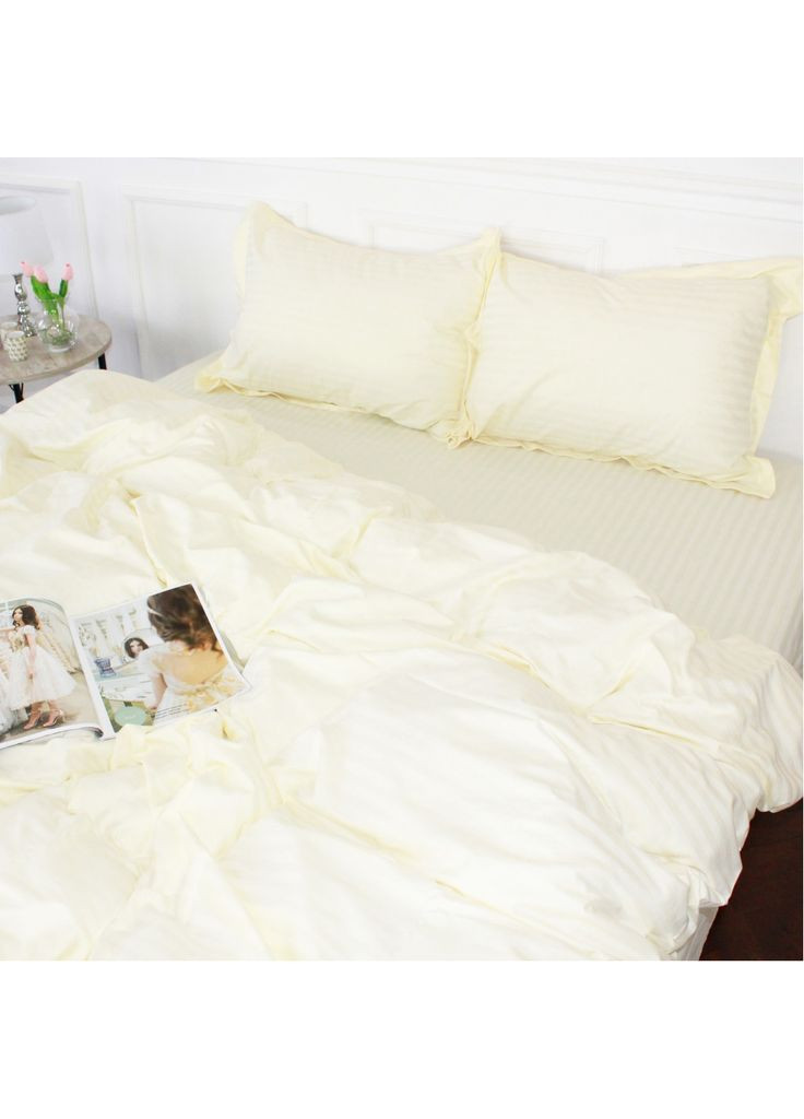 Постельное белье Satin Stripe 30-0002 Soft Yellow 160х220 полуторный (m182687) Mirson Satin Stripe 30-0002 Soft Yellow 160х220 полуторни (366562081)